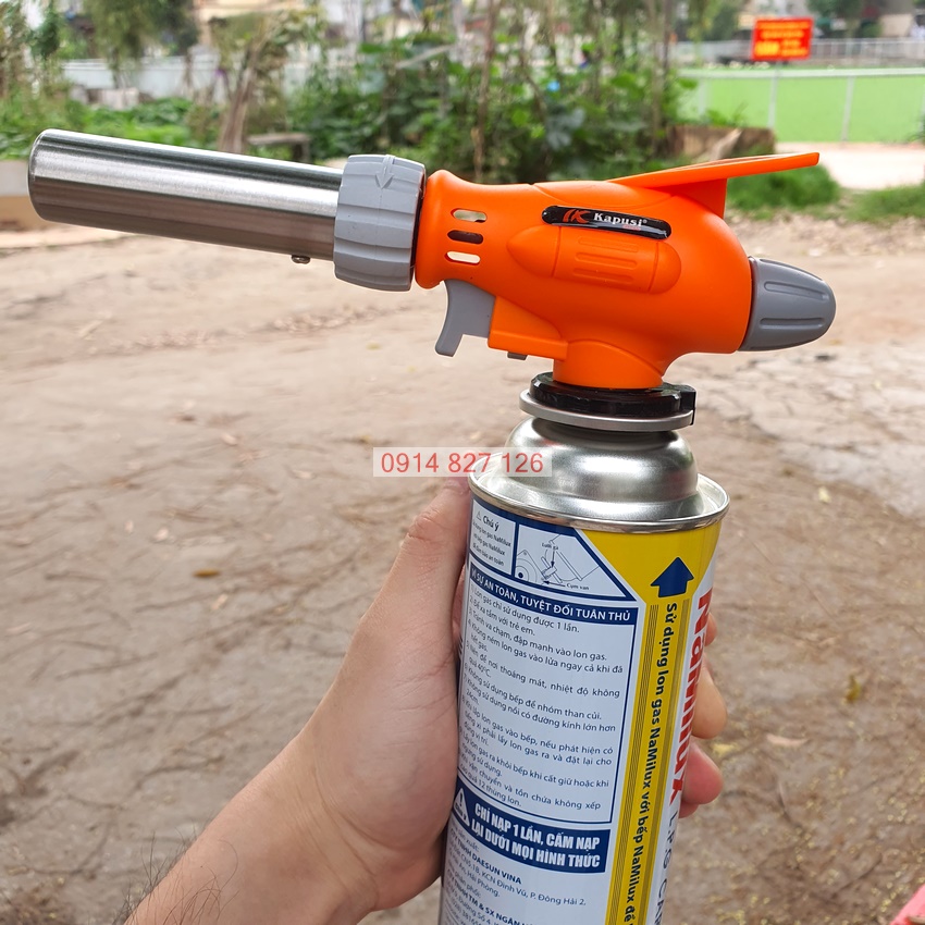 [Ảnh thật] [Chính hãng] Đầu Khò Ga Kapusi Nhật Bản Cao Cấp, Đánh Lửa Tự Động Hãng, Bảo hành 12 tháng, Khò gas