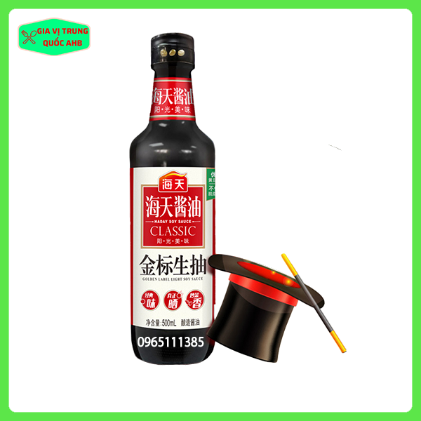 Xì Dầu Hải Thiên 500ml - Thanh dịu, hợp người ăn nhạt