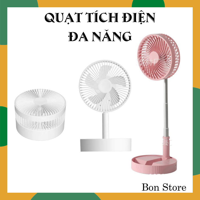 [HCM] Quạt Xếp Gọn Mini Tích Điện Đa Năng Thế Hệ Mới Dung Lượng Pin Lớn, Siêu Bền Tiện Lợi Để Bàn Làm Việc, Quạt Sạc Nhanh Dùng Lâu, Quạt Xếp Cầm Tay Mini Kéo Dài 1m/Bon Store7788