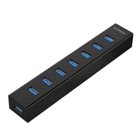 Bộ chia usb 7 cổng có nguồn orico h7013-u3 chuẩn usb 3.0 chính hãng