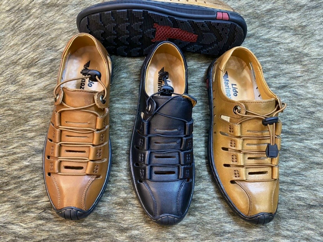 GIày lười rọ da bò siêu thoáng siêu êm