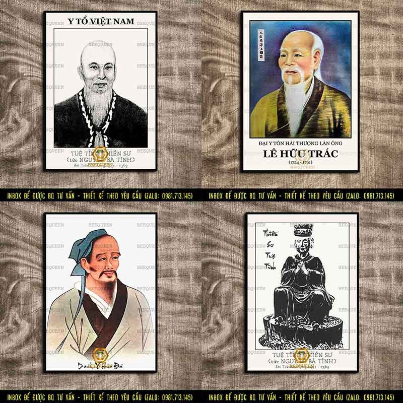Tranh trang trí bức tranh☸ album tranh các vị danh y nổi tiếng - danh y hoa đà - danh y hải thượng - danh y tuệ tĩnh
