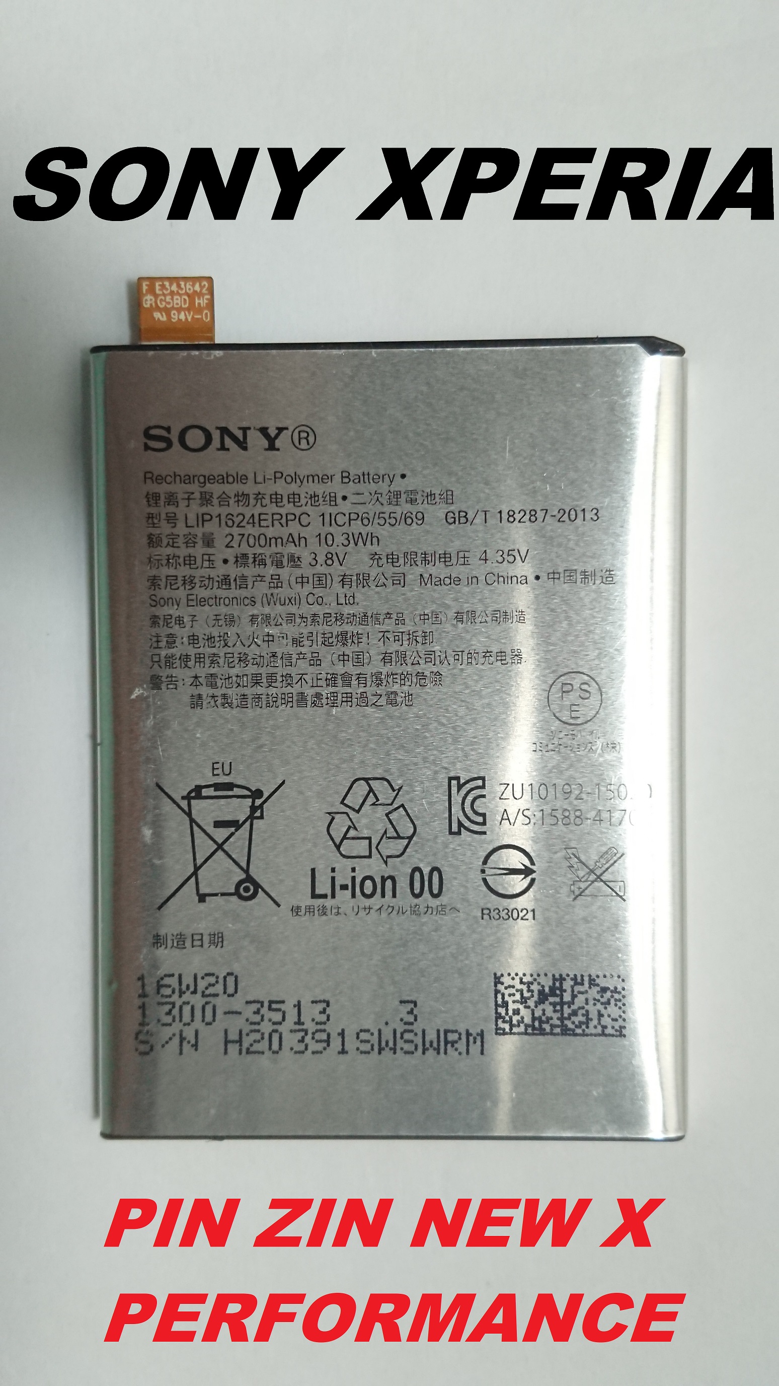 [HCM]PIN ZIN NEW CHÍNH HÃNG SONY XPERIA X PERFORMANCE-F8132