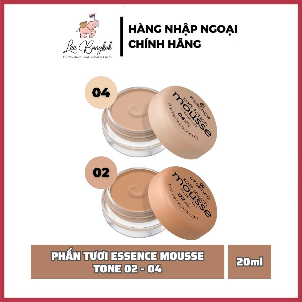 Phấn Tươi Essence Mousse Makeup Đức Phấn Phủ Mịn Lót Nền Che Khuyết Điểm 20ml