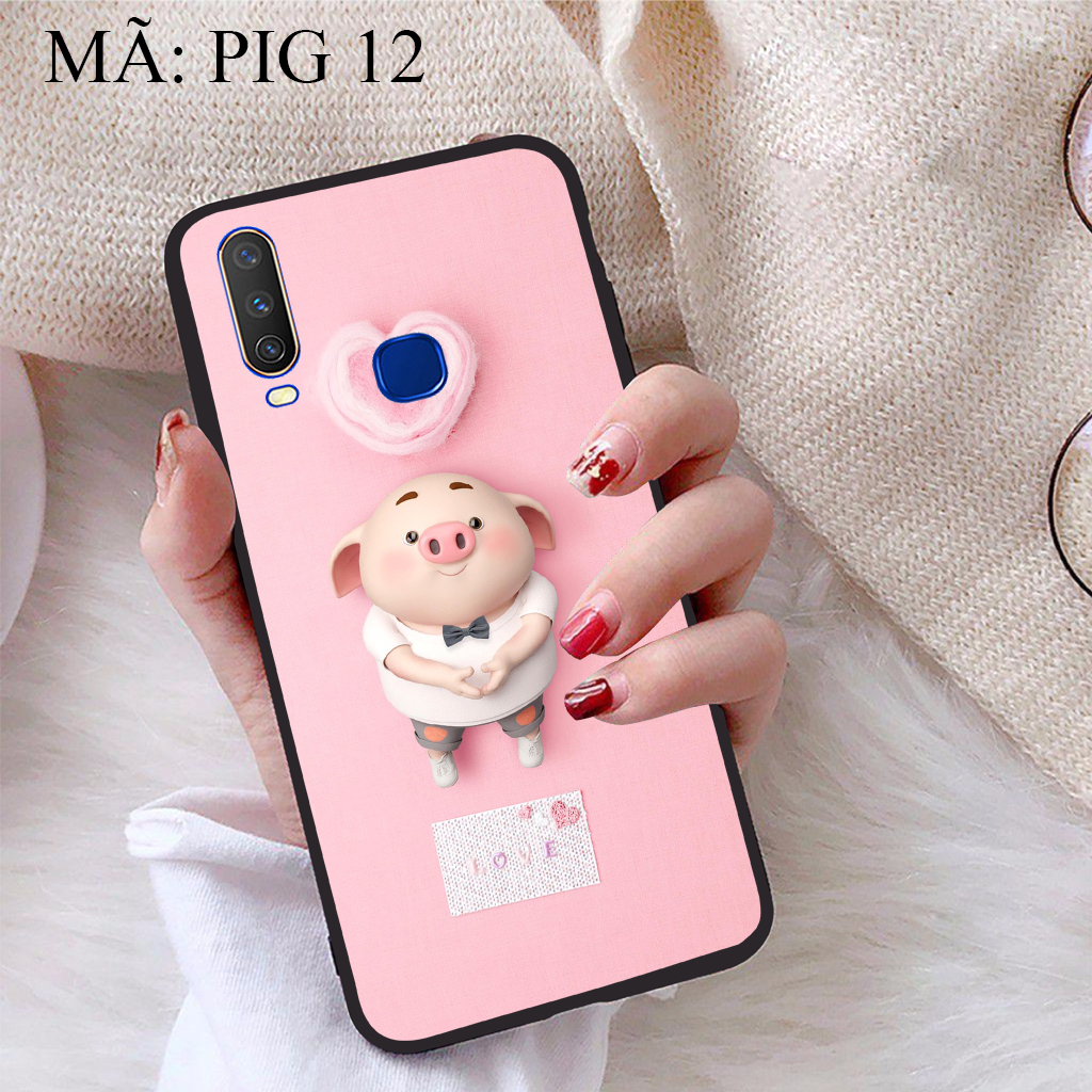 [HCM]Ốp lưng iCase dành cho  Vivo U10 viền dẻo TPU BST Pig Cute
