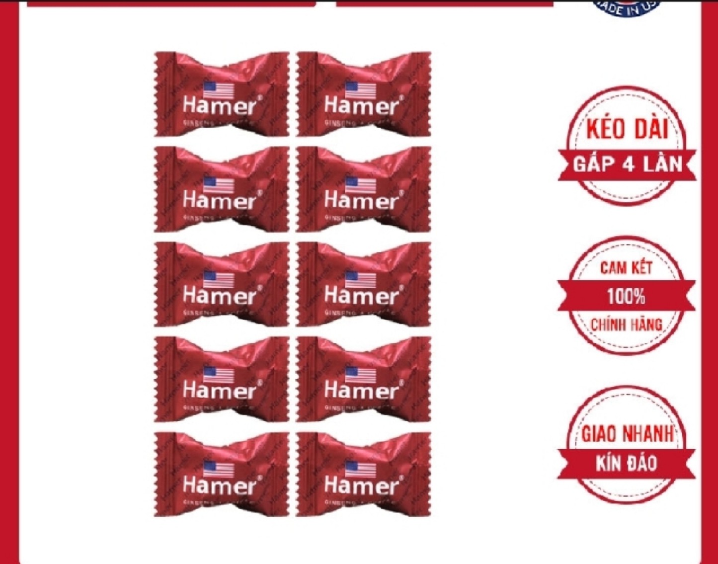 Hộp dài 8 cái kẹo mút USA chính hãng thơm ngon