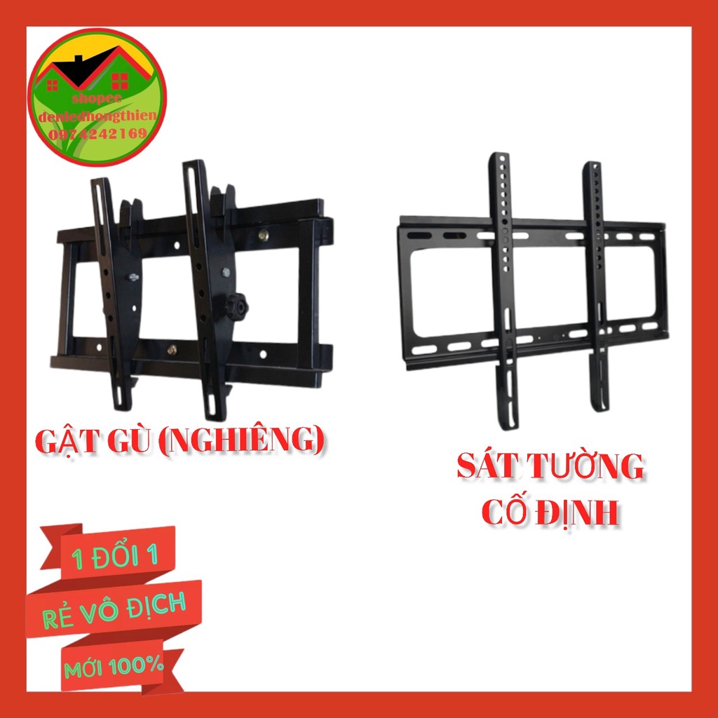 GIÁ TREO( KHUNG TREO) TIVI SÁT TƯỜNG& NGHIÊNG (GẬT GÙ) XOAY TỪ 24"-65-"