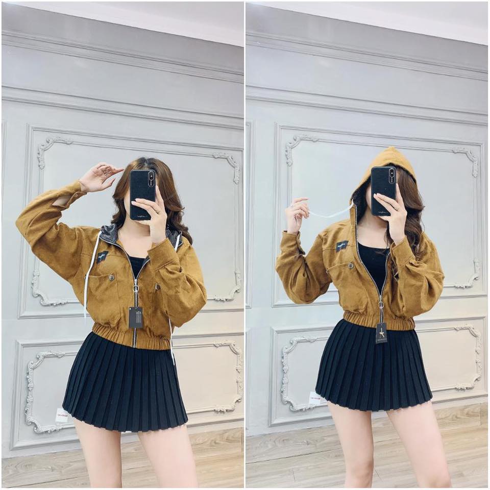 ÁO KHOÁC NHUNG BỐ SIÊU RẺ , ÁO KHOÁC LỬNG CÓ NÓN, ÁO KHOÁC CROPTOP