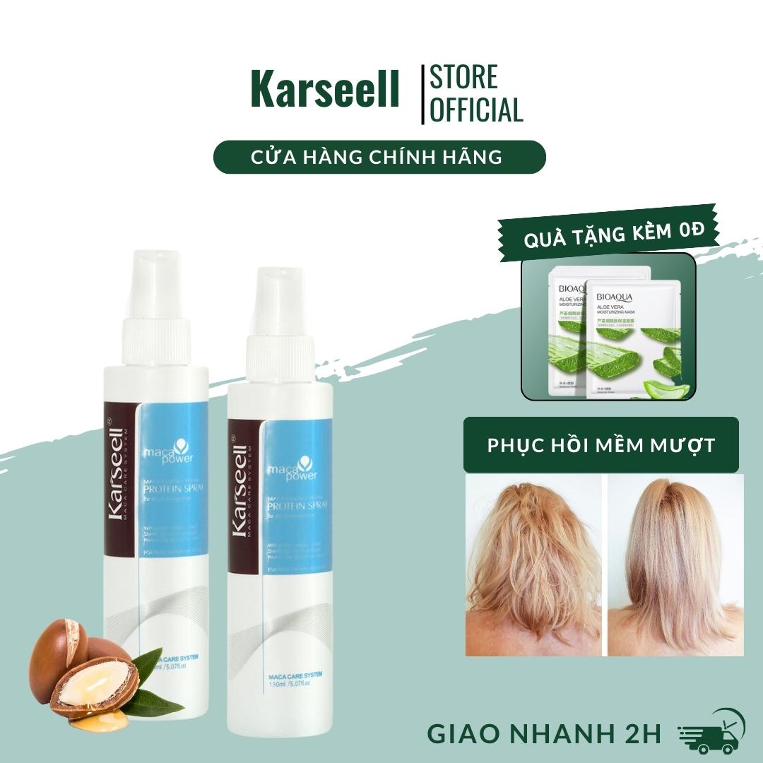 Xịt dưỡng tóc karseell macca hair heat protection spray 150ml dưỡng tóc mềm mượt hương nước hoa bảo vệ tóc khỏi nhiệt