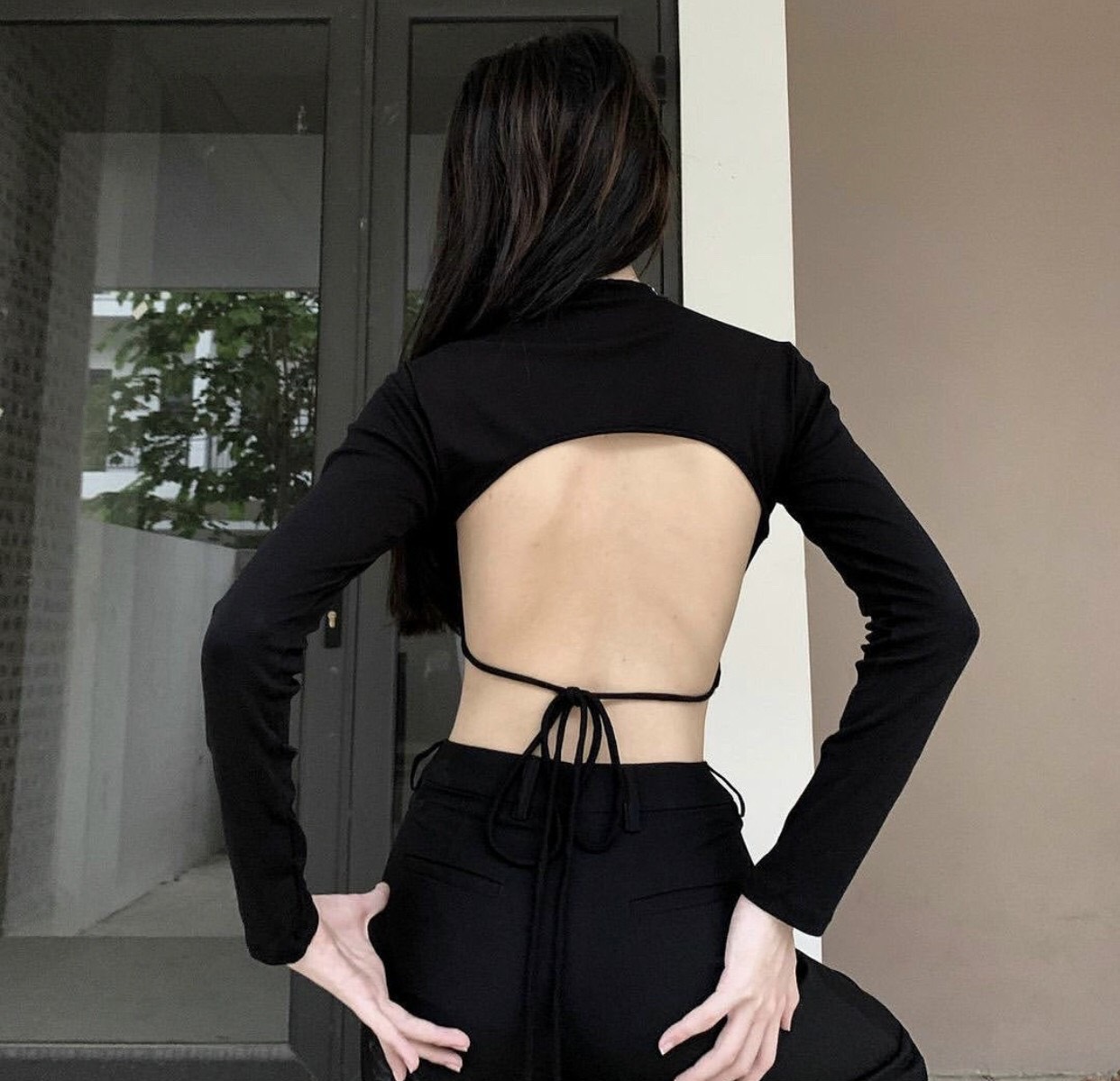 Áo crotop hở lưng buộc dây sexy , chất borip lụa freesize dưới 55 kí mặc đẹp, nauycs