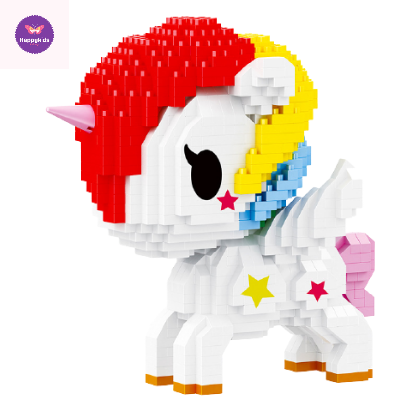 Đồ chơi lego nano xếp hình Pony bé nhỏ đáng yêu giúp giảm stress màu sắc đẹp cho trẻ em 6 7 8 tuổi