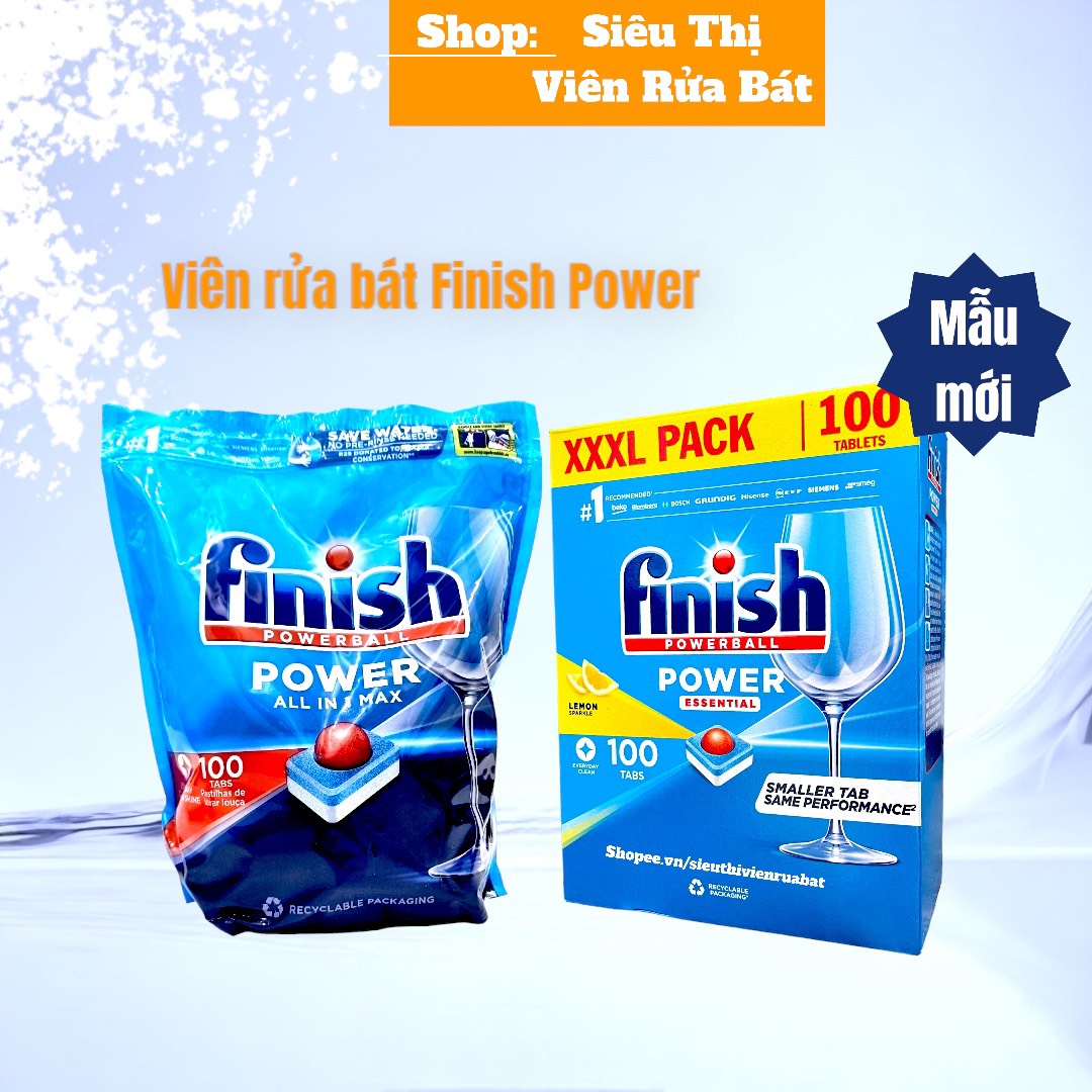Viên rửa bát Finish All in 1 (nhiều chức năng, có tem phụ chính hãng)