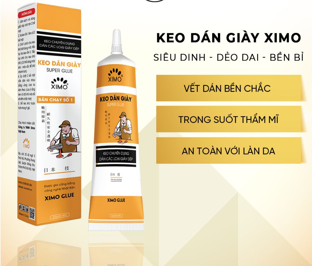 Keo Dán Giày Thể Thao Siêu Dính Dùng Nhiệt Trong Suốt 60ml HKD34