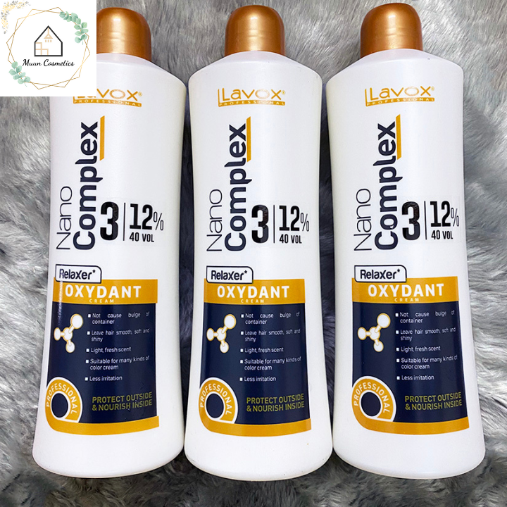 Oxy trợ nhuộm tóc siêu dưỡng lavox nano complex 1000ml