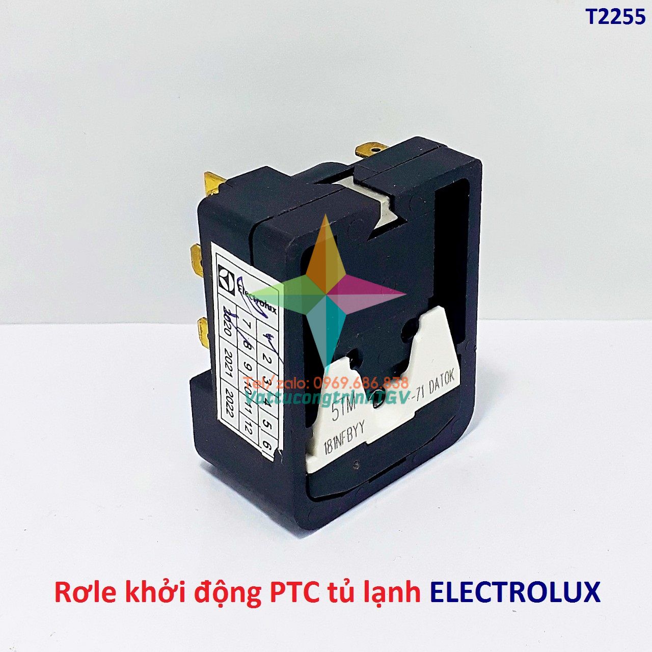 Bộ rơ le khởi đông PTC tủ lạnh Electrolux