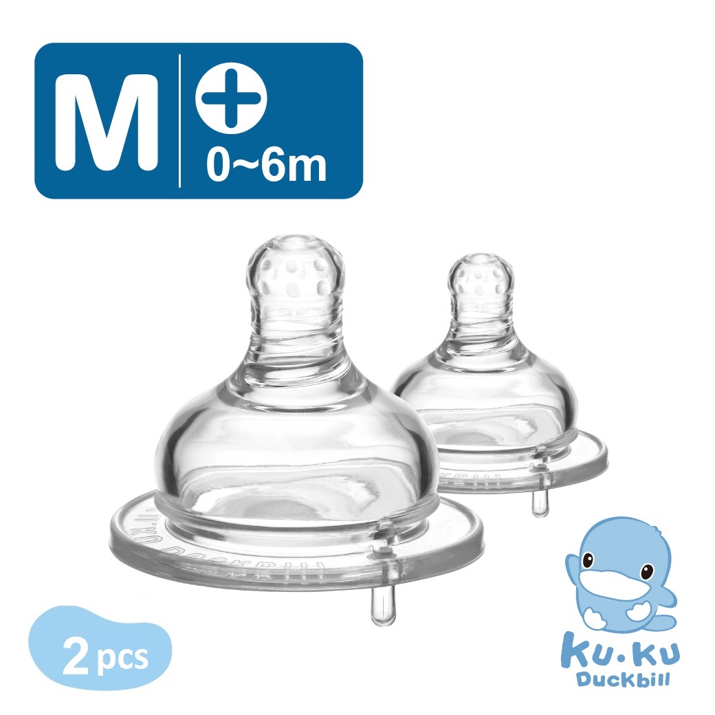 Ty thay siêu mềm bình sữa cổ rộng size M KUKU KU5276A hộp 2 cái