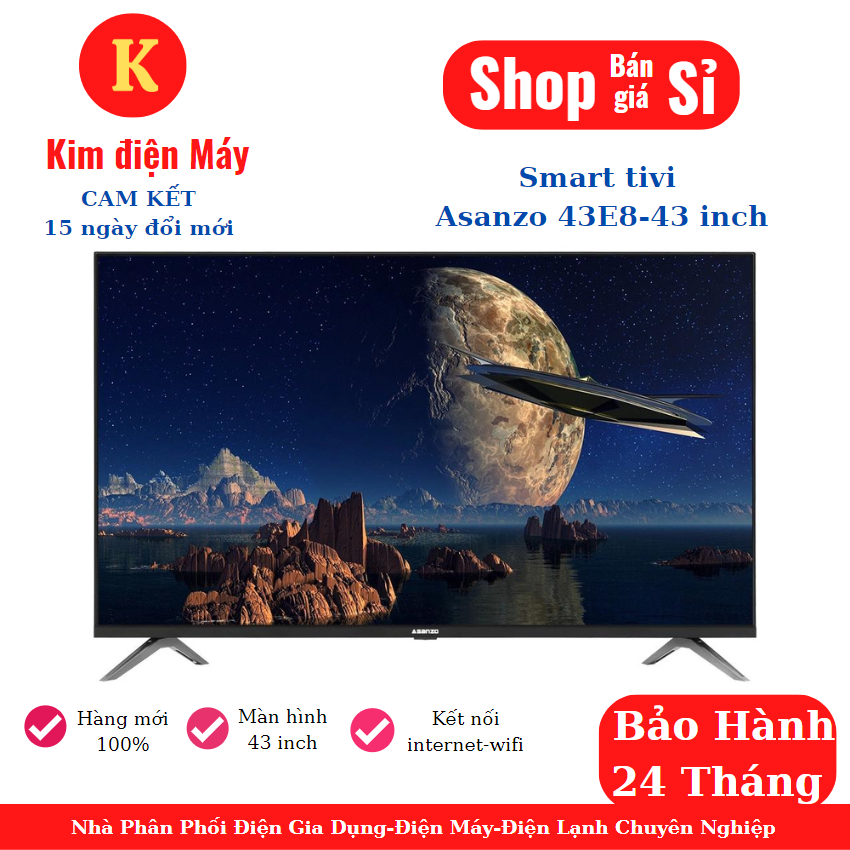 Smart tivi Asanzo 43E8-tivi 43 inch-màn hình tivi 43 inch-bluetooth