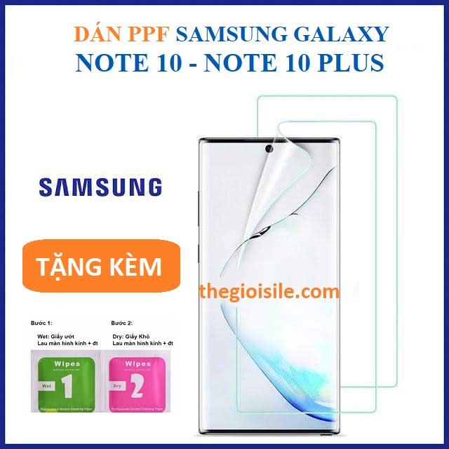 (TỰ HỒI PHỤC VẾT XƯỚC NHỎ) - Bộ 2 miếng dán PPF full mặt trước và mặt sau dành cho Samsung Galaxy Note 10/Note 10 plus chống trầy xước, va đập hiệu quả