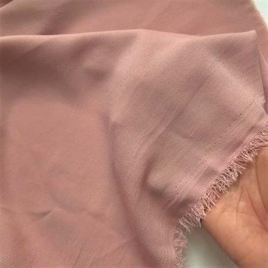 Vải đũi xước hồng ruốc nhạt - không giãn - may áo sơ mi, quần suông, đầm, đồ thiết kế