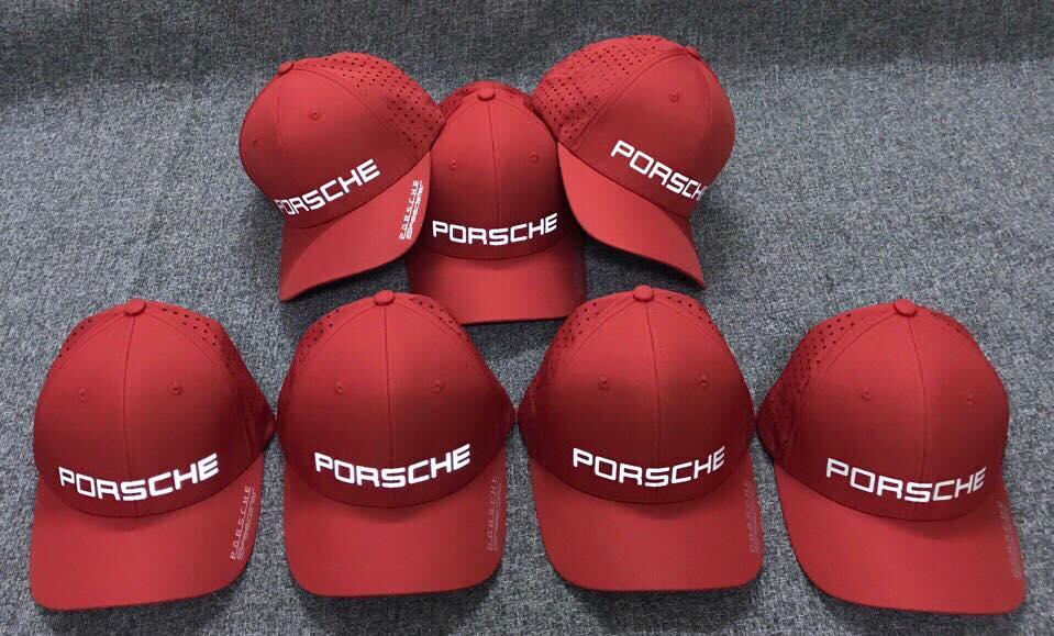 [HCM]Mũ Lưỡi Trai Porsche  Nón Dù Lazer đục lỗ  Nón kết Màu Đen