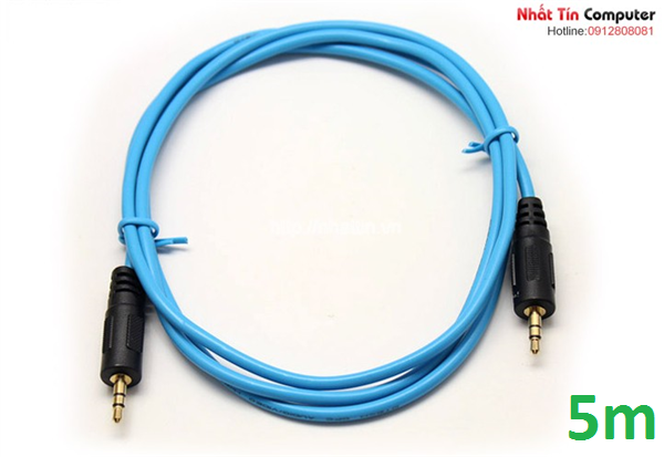 Cáp audio 3.5mm 5m dtech dt-6222 chính hãng