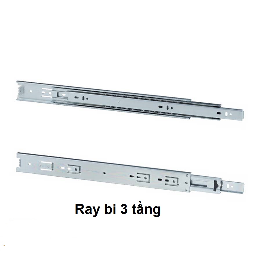 Bộ Ray Bi 3 Tầng 300mm x 42mm, 350mm x 42mm, 400mm x 42mm, 500mm x 42mm Bộ Ray Bi 2 tầng 350mm x 26mm Thanh Trượt Ngăn Kéo Hộc Tủ Nội Thất