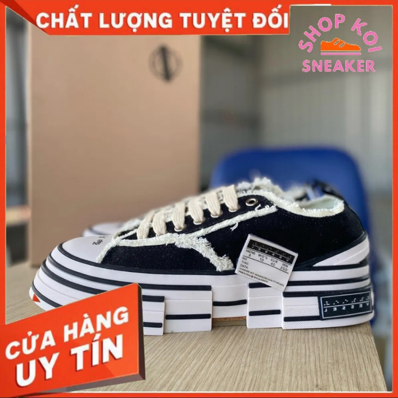 Giày thể thao, Giày thời trang Sneaker Xvessel Giày Rách Đế gỗ bản chuẩn 11 full box GD65