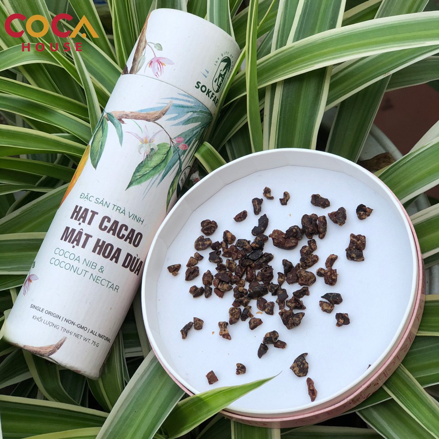 Hạt cacao phủ mật hoa dừa 75gr