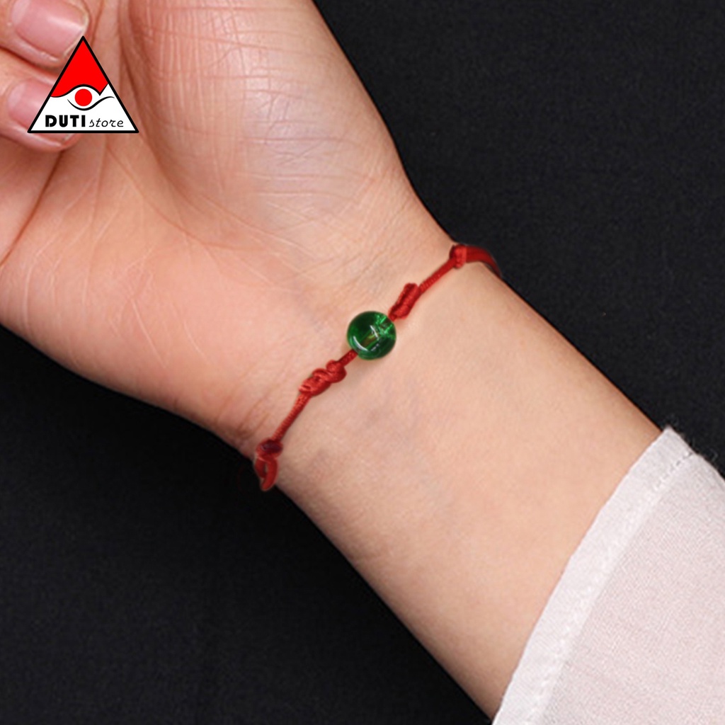 Vòng tay sợi chỉ đỏ may mắn mix hạt đá handmade vnm007 dutios