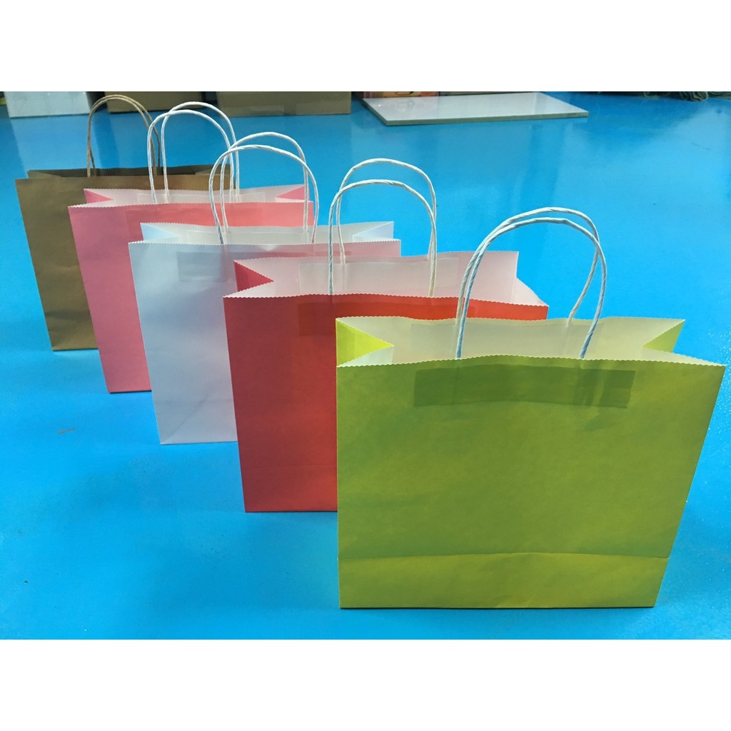 ■۞♨ Túi giấy quai xoắn KT08T lớn combo 100 cái (26x30x12)