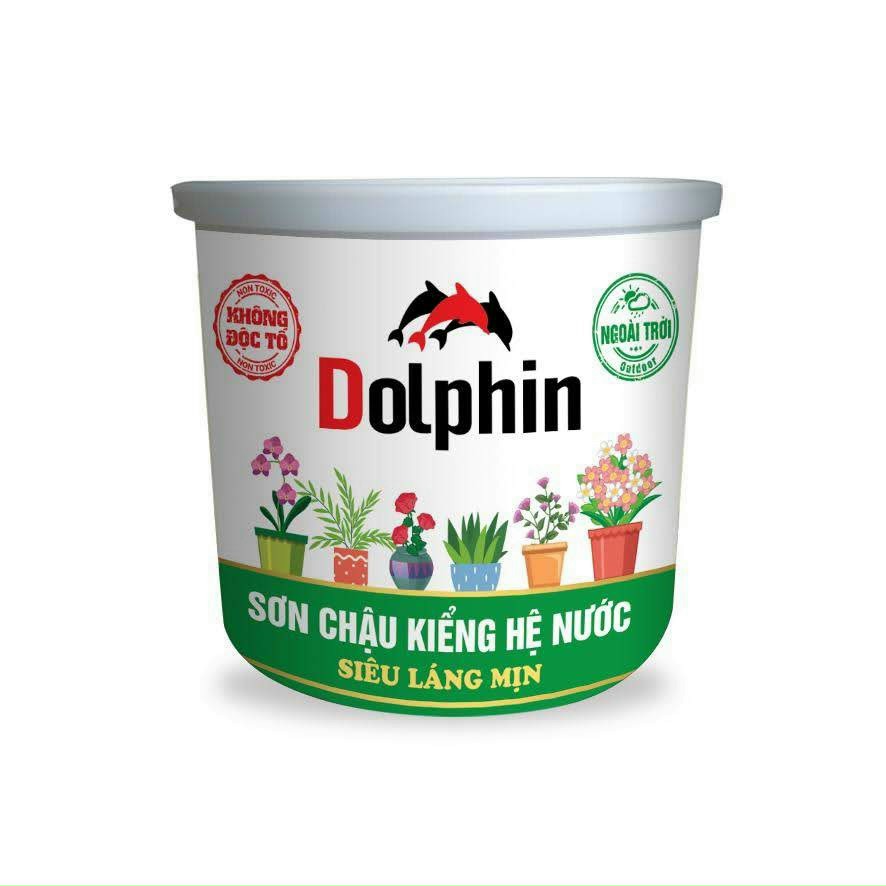 Sơn chậu kiểng Ngoại Thất Dolphin Lon 1Kg