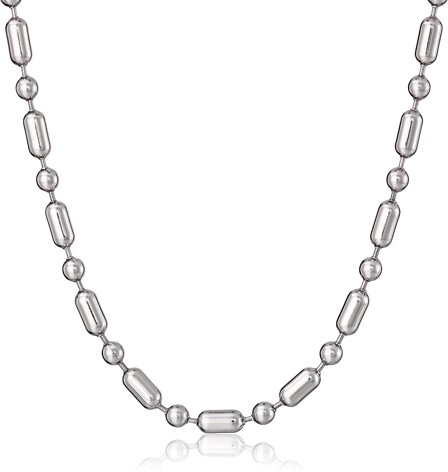 Dây chuyền bi titan inox bi trúc D15 dài 60cm