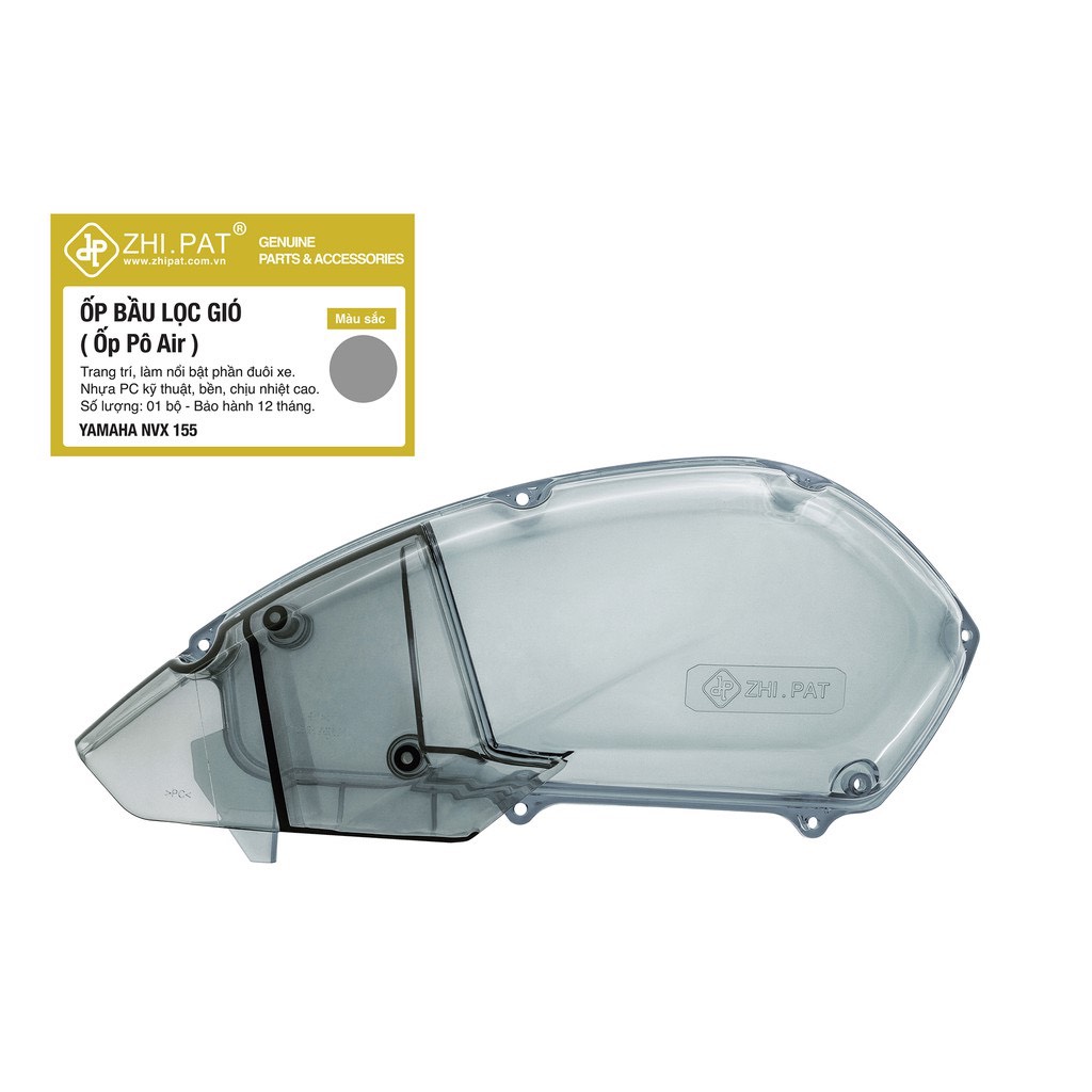 Ốp lọc gió trong suốt - ốp pô e dành cho xe yamaha nvx 155 chính hãng zhipat nhiều màu sắc