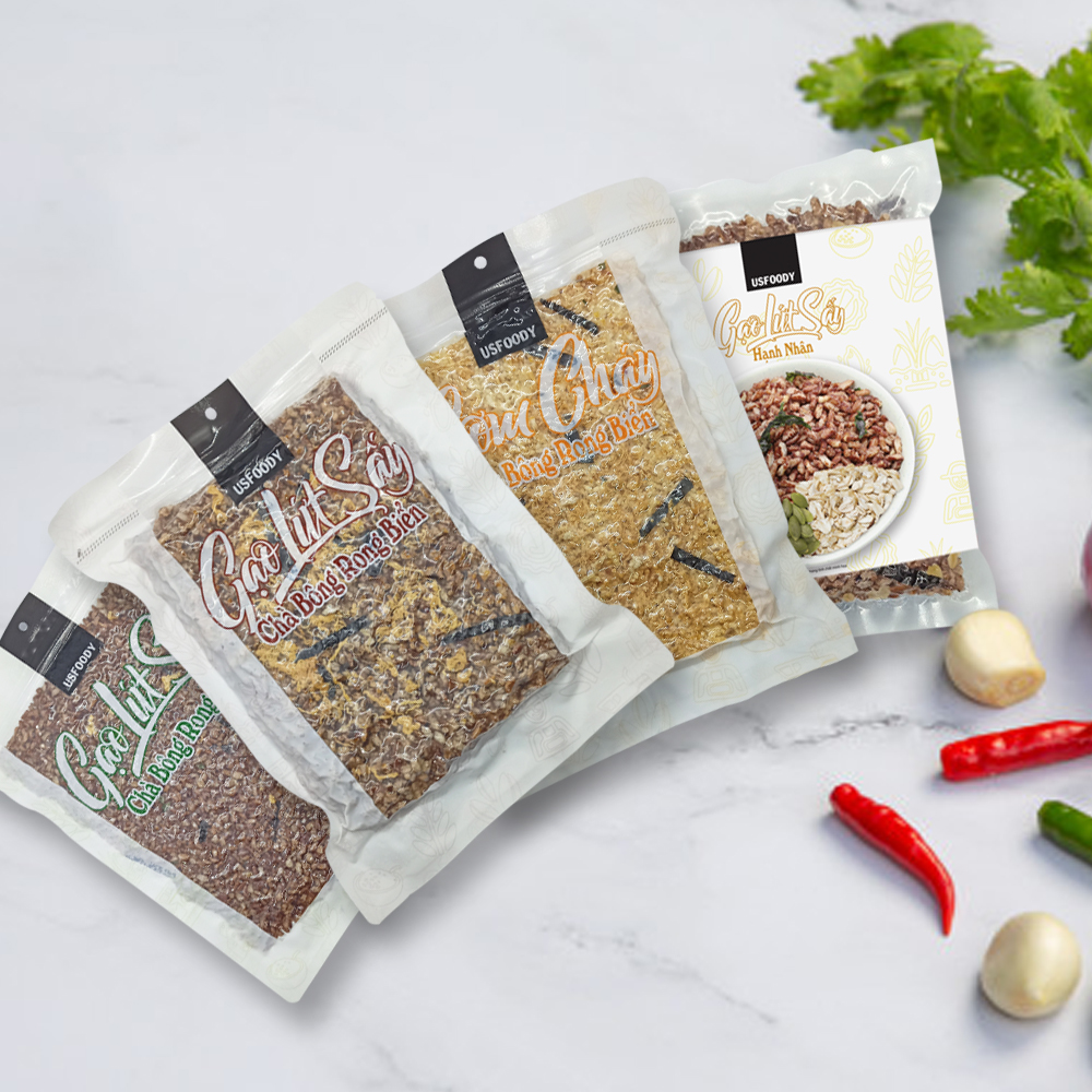 Combo 4 gói sấy giòn rụm us food