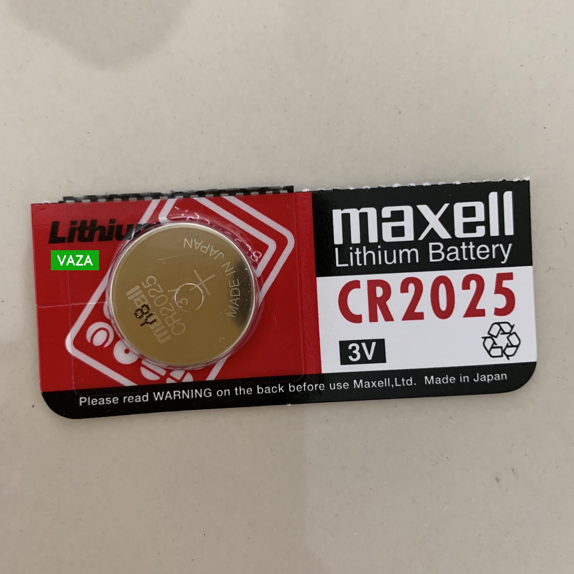Pin CR2025 Maxell Lithium 3V Dung Lượng Cao - Vỉ 5 Viên Made in Japan