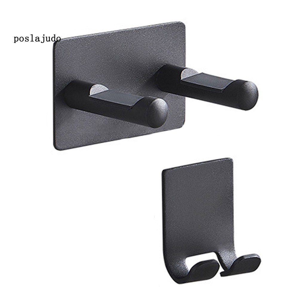 POS 2Pcs Punch-Free Wall Mounted Hair Dryer Storage Rack Aluminum Bracket