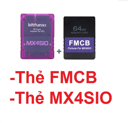 Thẻ mx4sio cho ps2 kèm thẻ nhớ fmcb 1.966 - thẻ sd adapter dành cho ps2 playstation 2 -fmcb thẻ cho ps2