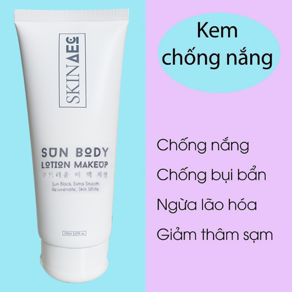 Kem chống nắng dưỡng trắng da cao cấp 2 trong 1 Skin AEC 150ml