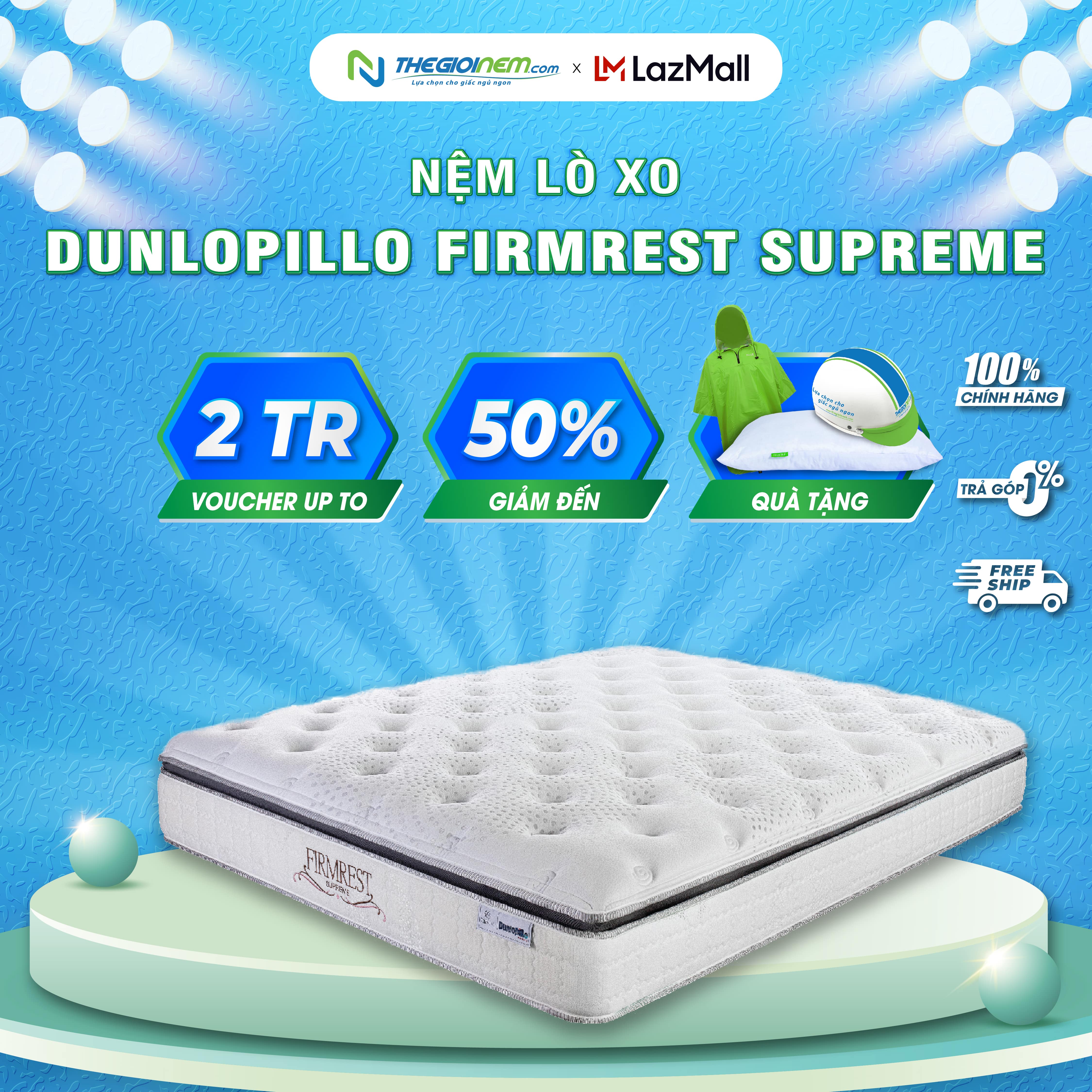 Nệm Dunlopillo Firmrest Supreme - Độ cao 29cm
