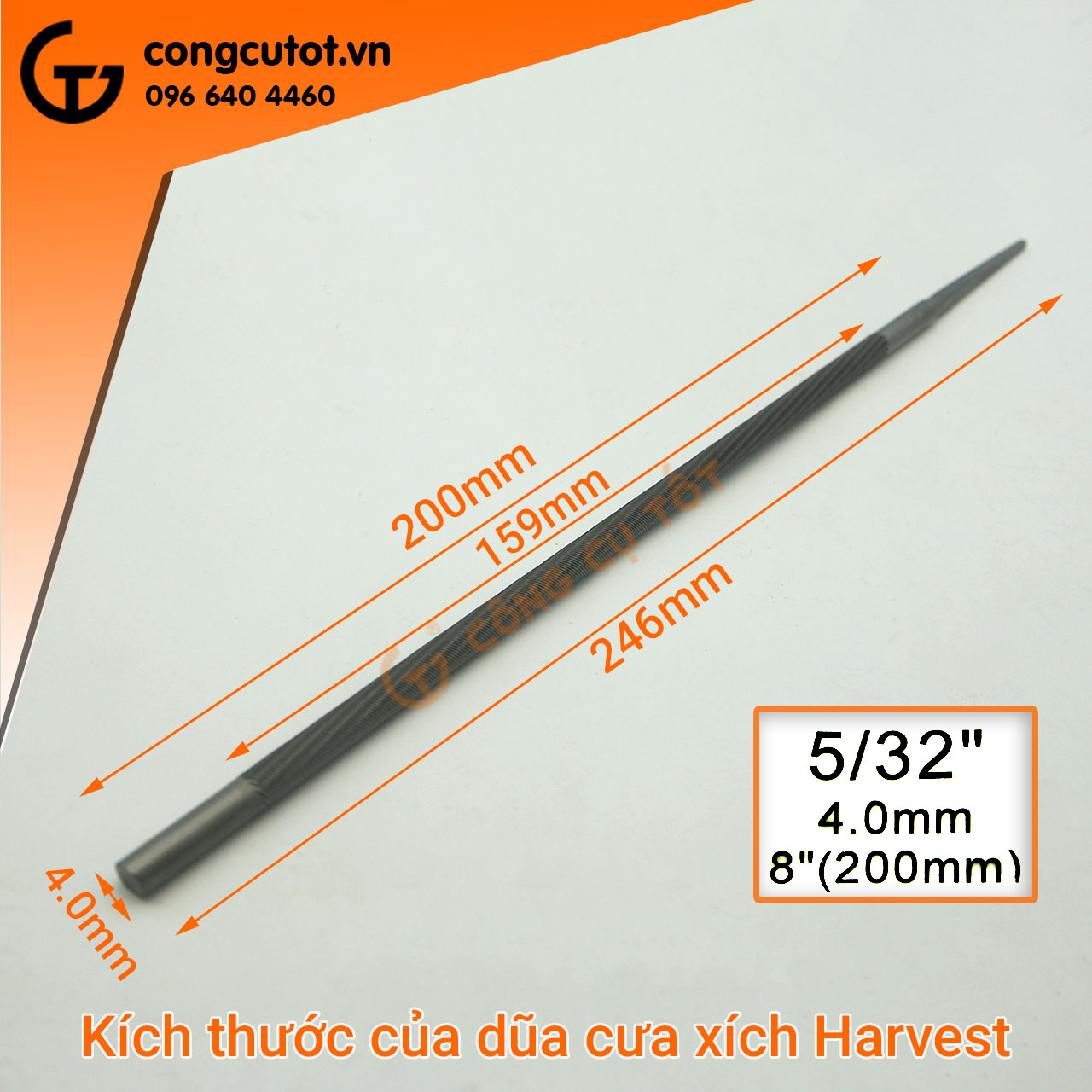 Dũa xích máy cưa Harvest 200mm