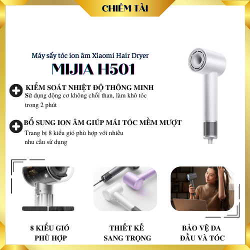 Máy sấy tóc ion âm Xiaomi Hair Dryer Mijia H501