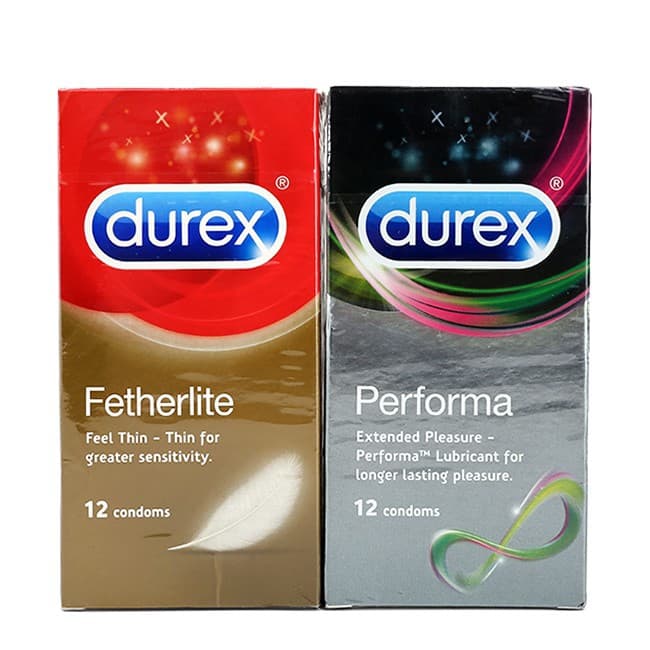 COMBO 2 HỘP DUREX PERFORMA+FETHERLITE TẶNG KÈM GEL DUREX PLAY 50 ML