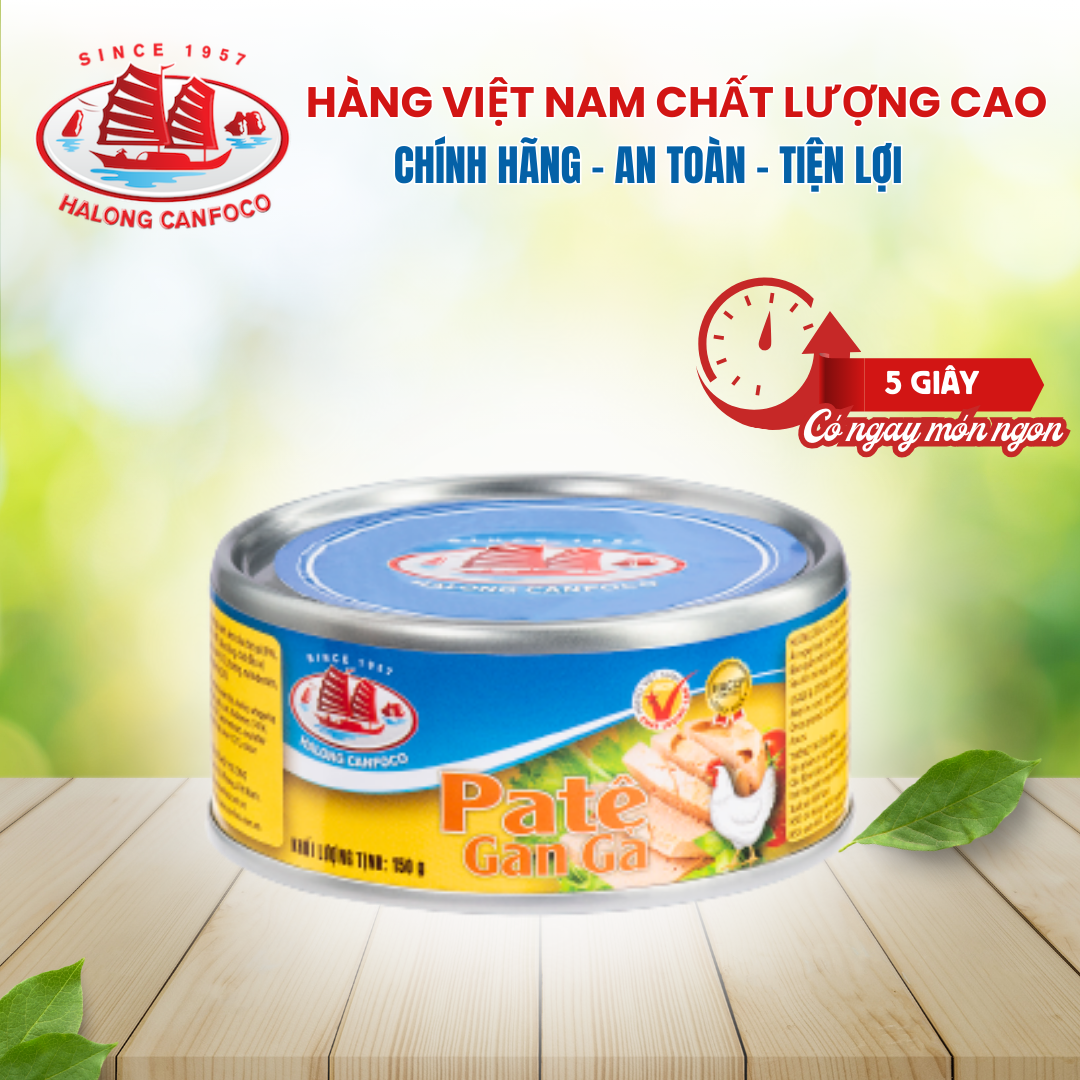Pate gan gà 150g - Đồ Hộp Hạ Long - Pate gan gà đóng hộp