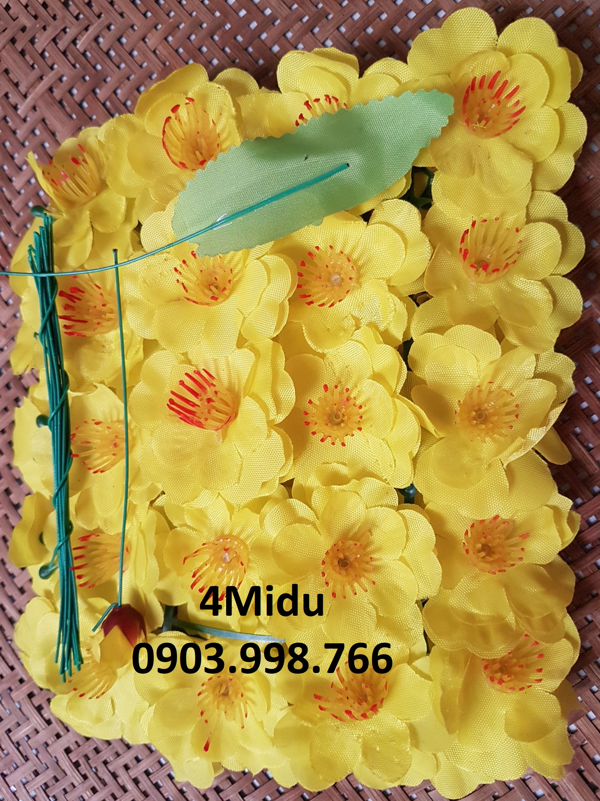 Bịch 40 bông mai, bông đào trang trí Tết