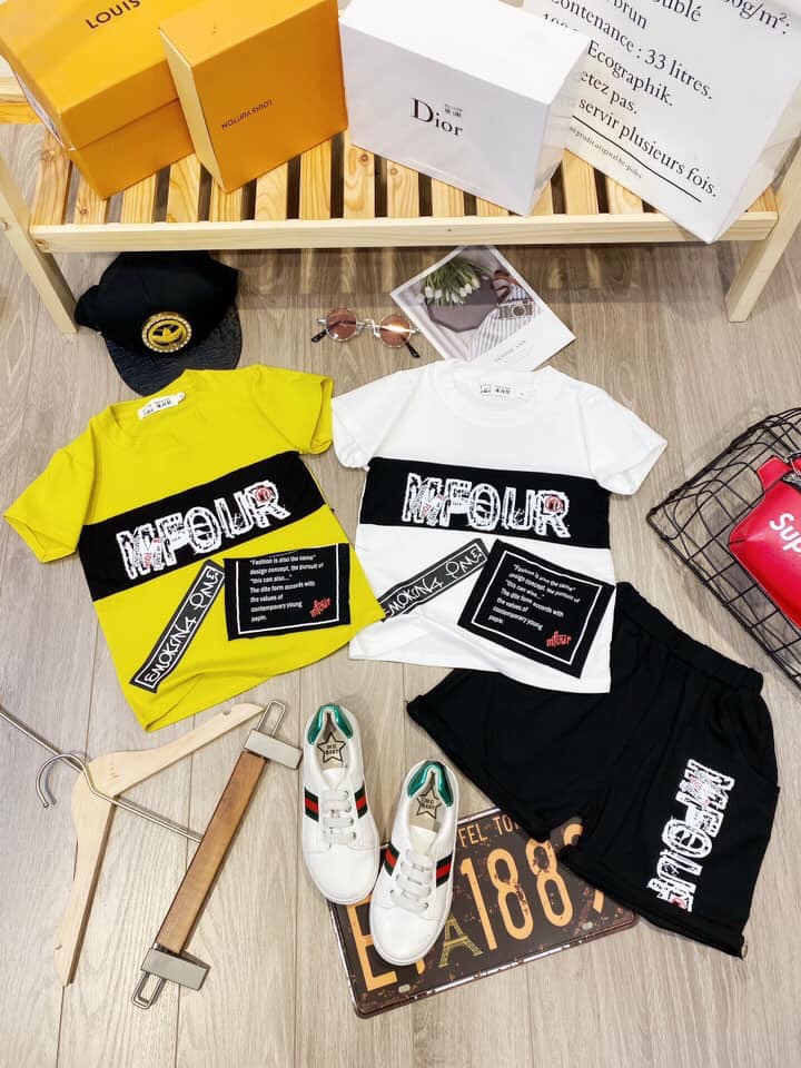 Bộ quần áo 100% cotton cực ngầu cho bé trai