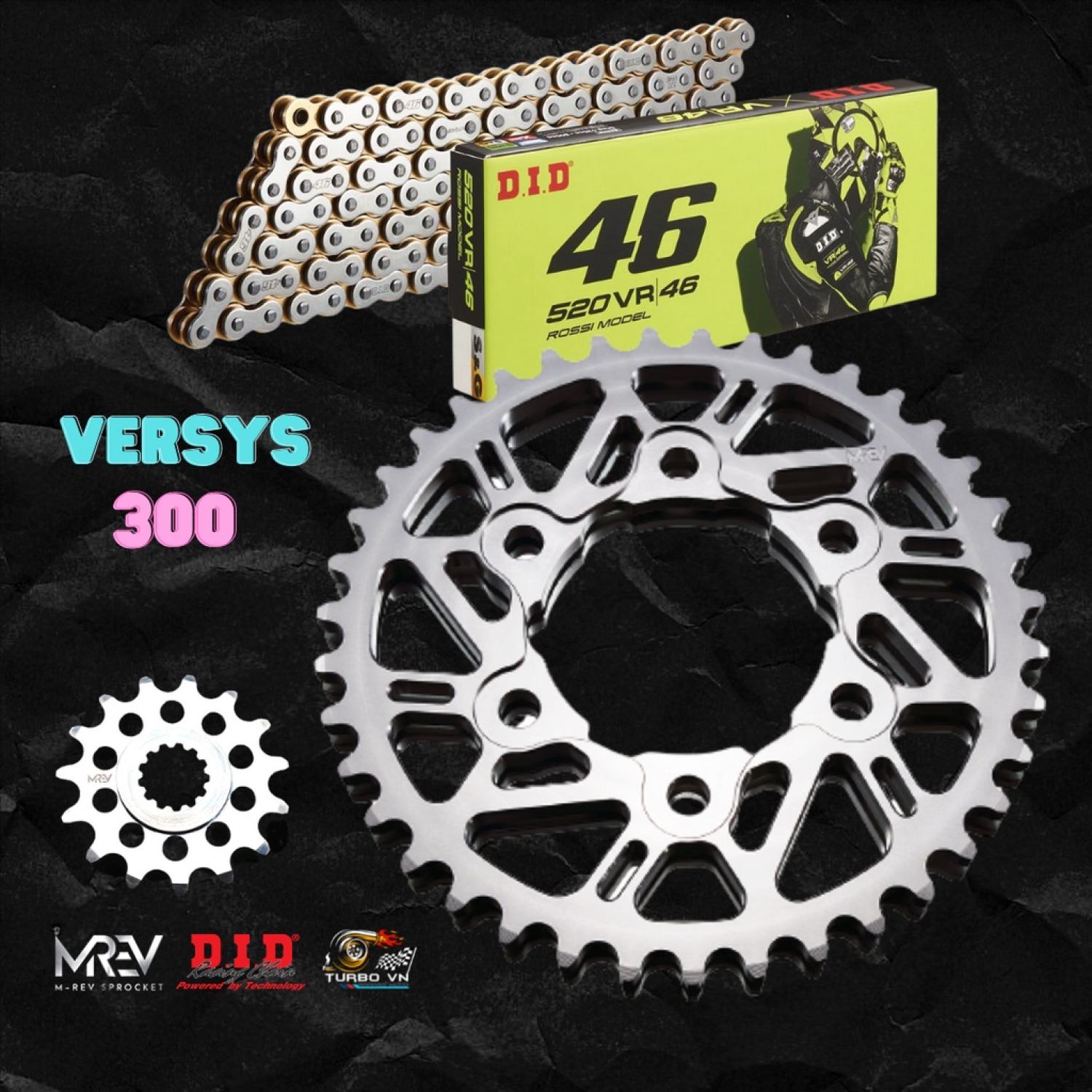 Nhông dĩa mrev cho xe kawasaki versys300