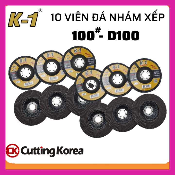 10 viên đá nhám xếp 100# | đĩa ráp xếp | bánh nhám xếp k1 d100 100#