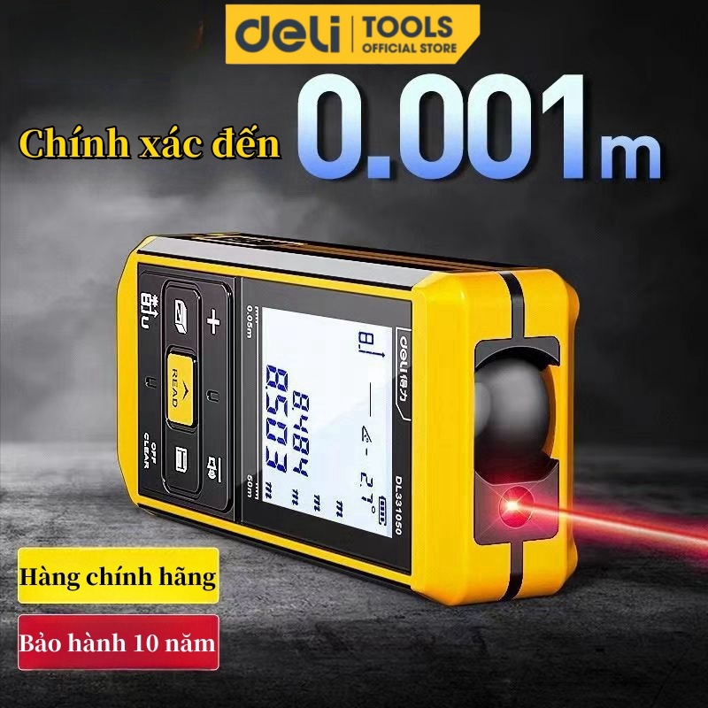 Máy Đo Khoảng Cách Laser Deli Thước Đo Hồng Ngoại Cầm Tay Thước Đo Điện Tử Thước Đo Khoảng Cách Thiết Bị Phòng Độ Chính Xác Cao 