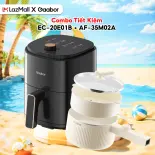 Combo 034 Nồi điện đa năng 2L EC-20E01B và nồi chiên không dầu 3.5L AF-35M02A - Bảo hành 12 tháng 1 đổi 1