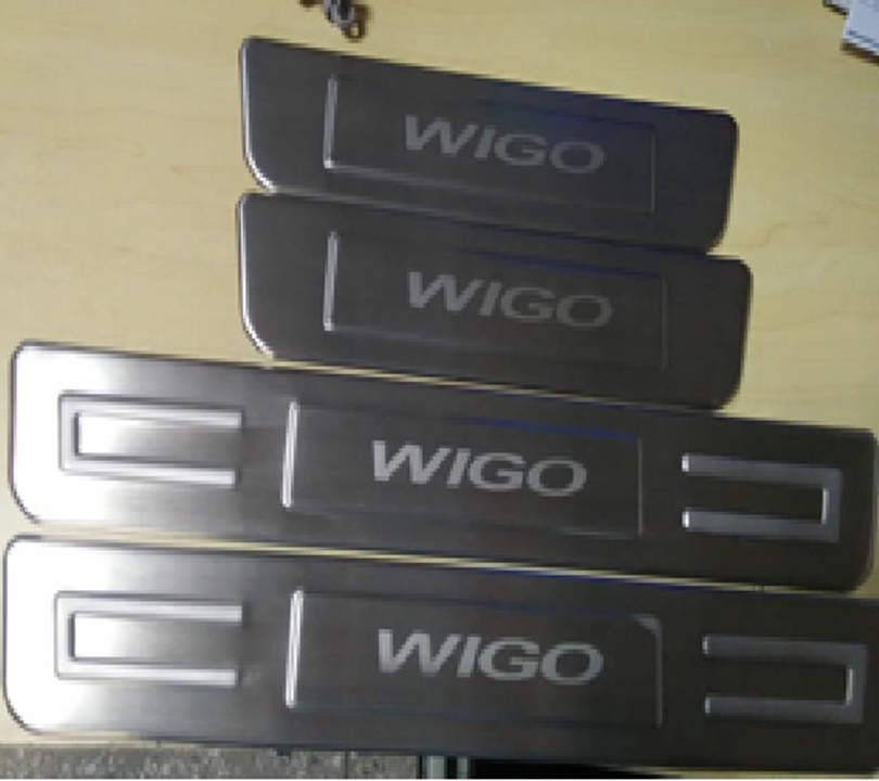 Nẹp bước chân trong ngoài, nẹp chống trầy Toyota Wigo đời mới